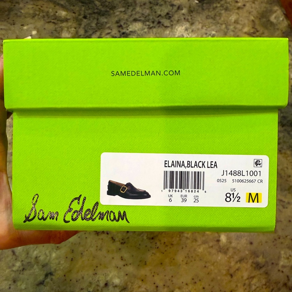 Sam Edelman Womens Black Leather Shoes
